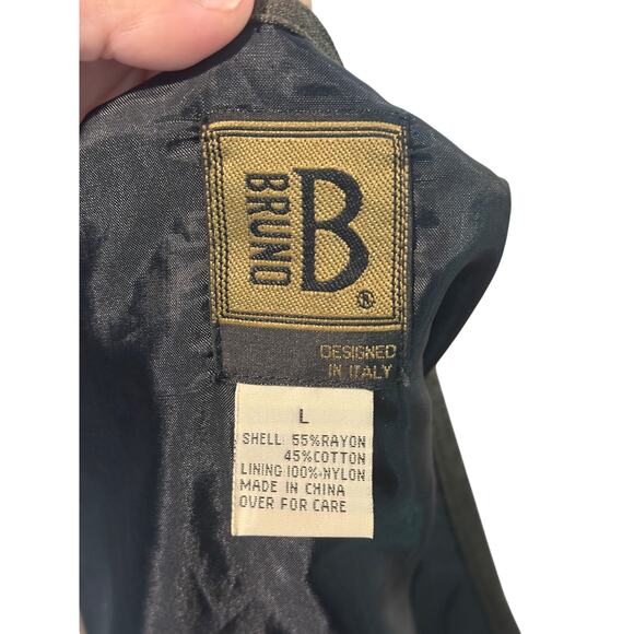 Vintage Bruno Dark Green Men’s Zip Vest Size Large - Picture 5 of 5